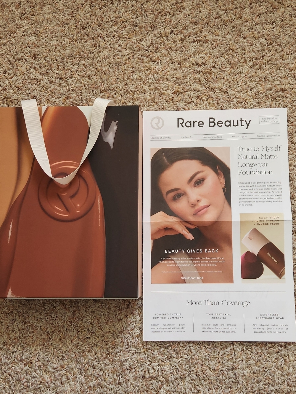 πHPπNIB RARE BEAUTY TRUE TO YOURSELF MATTE FOUNDATION PR BOX - Picture 12 of 15